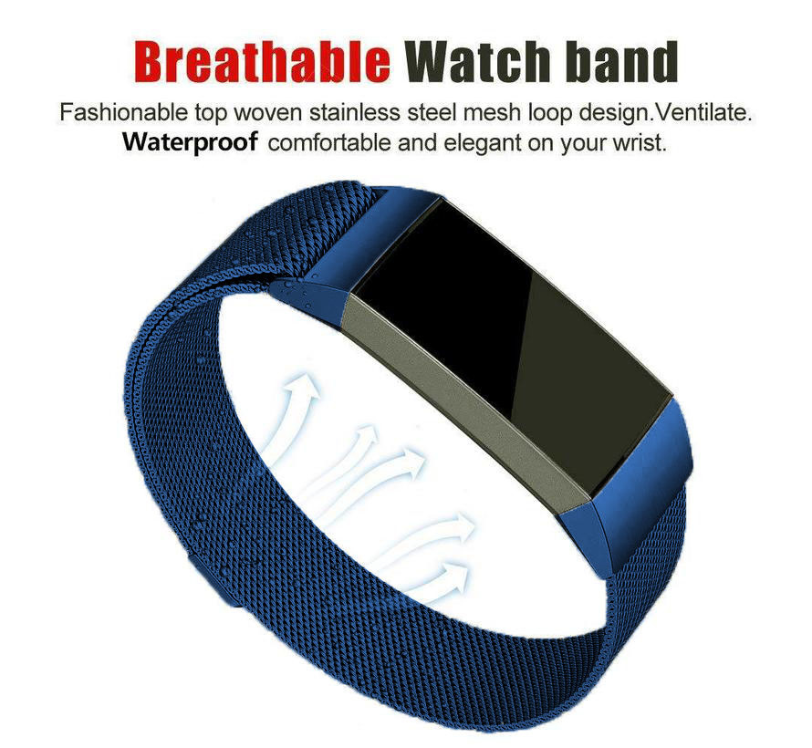 Fitbit Charge 3 &Amp; 4 Milanese Strap - Blue