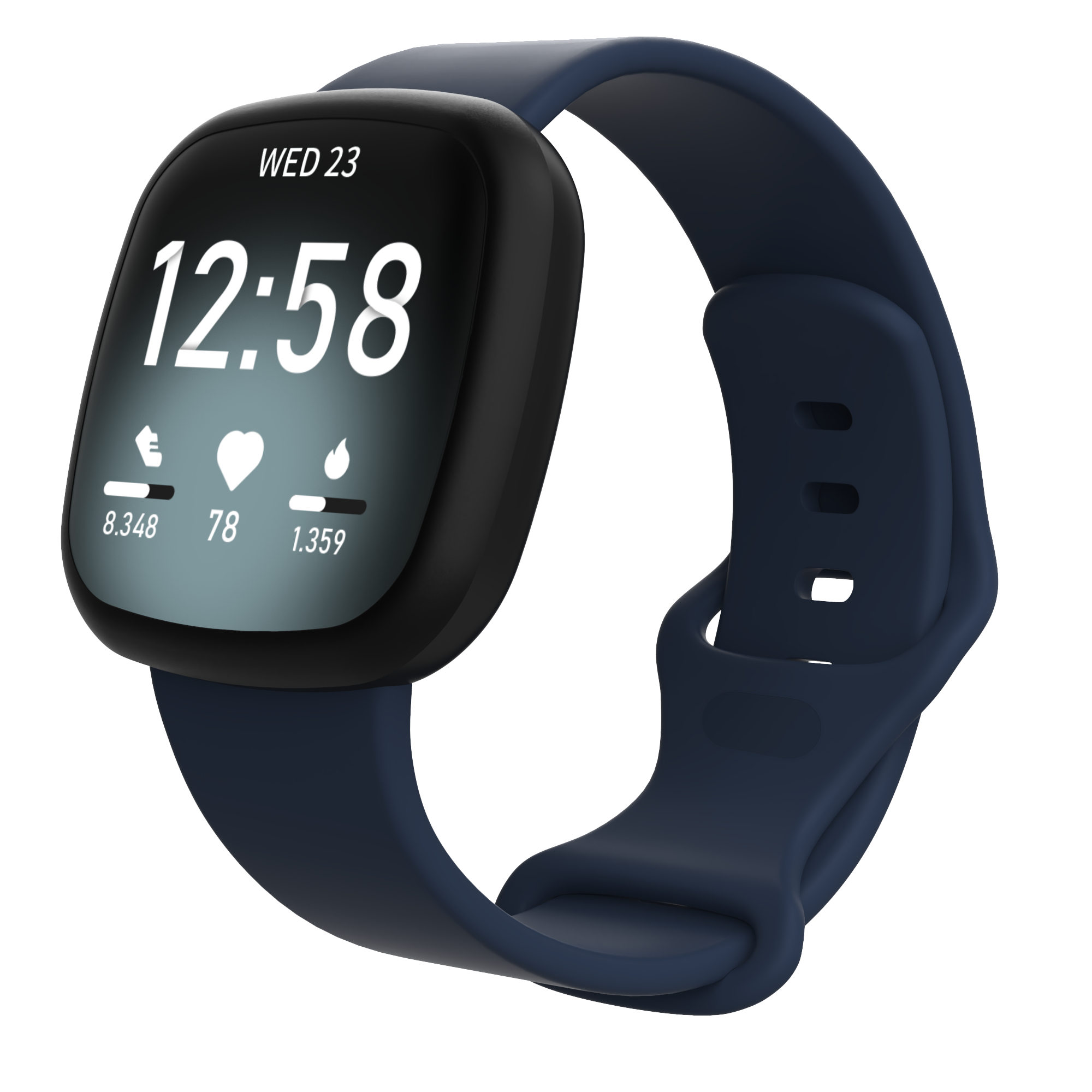 Fitbit Versa 3 / Sense Sport Strap - Navy Blue