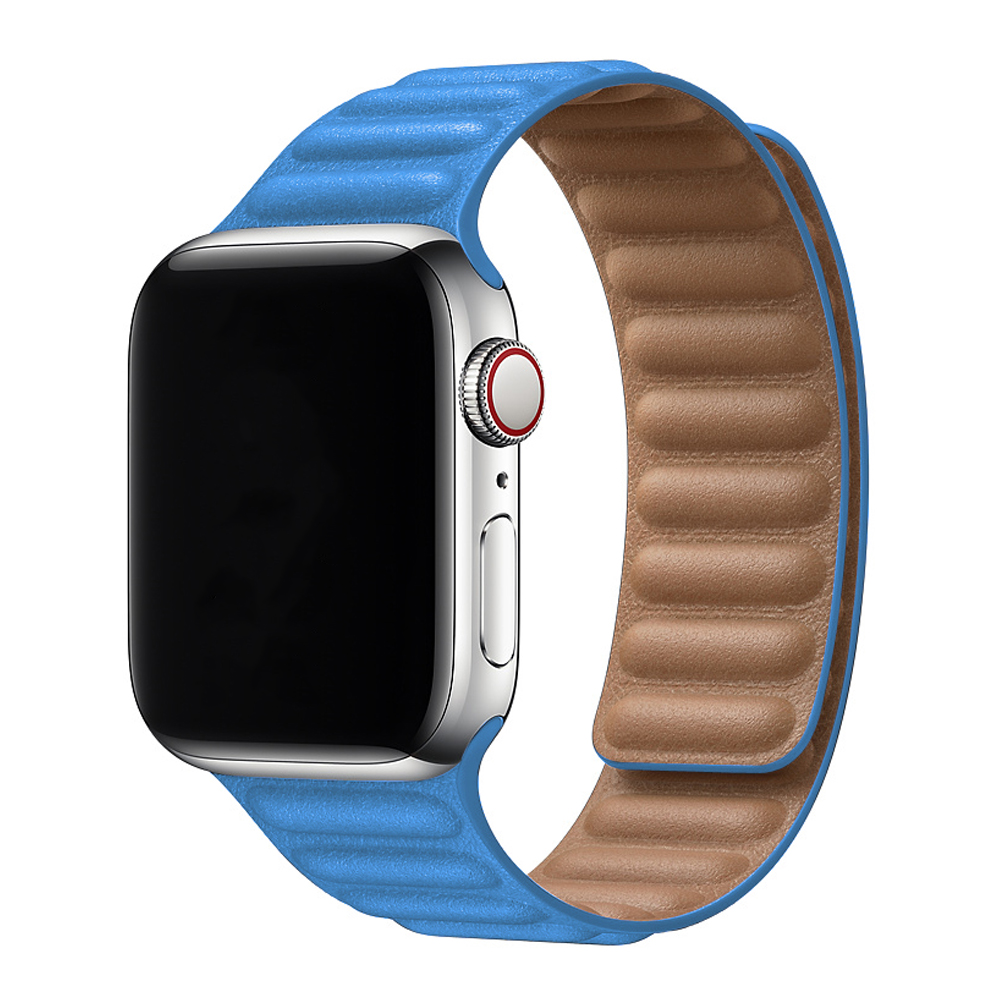 Apple Watch Leather Solo Strap - Cape Blue