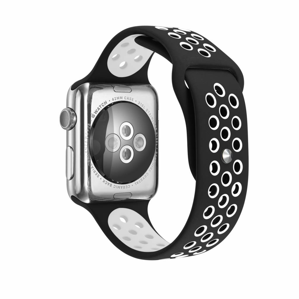 Apple Watch Double Sport Strap - Black And White