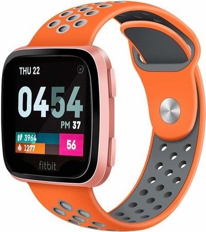 Fitbit Versa Double Sport Strap - Orange Grey