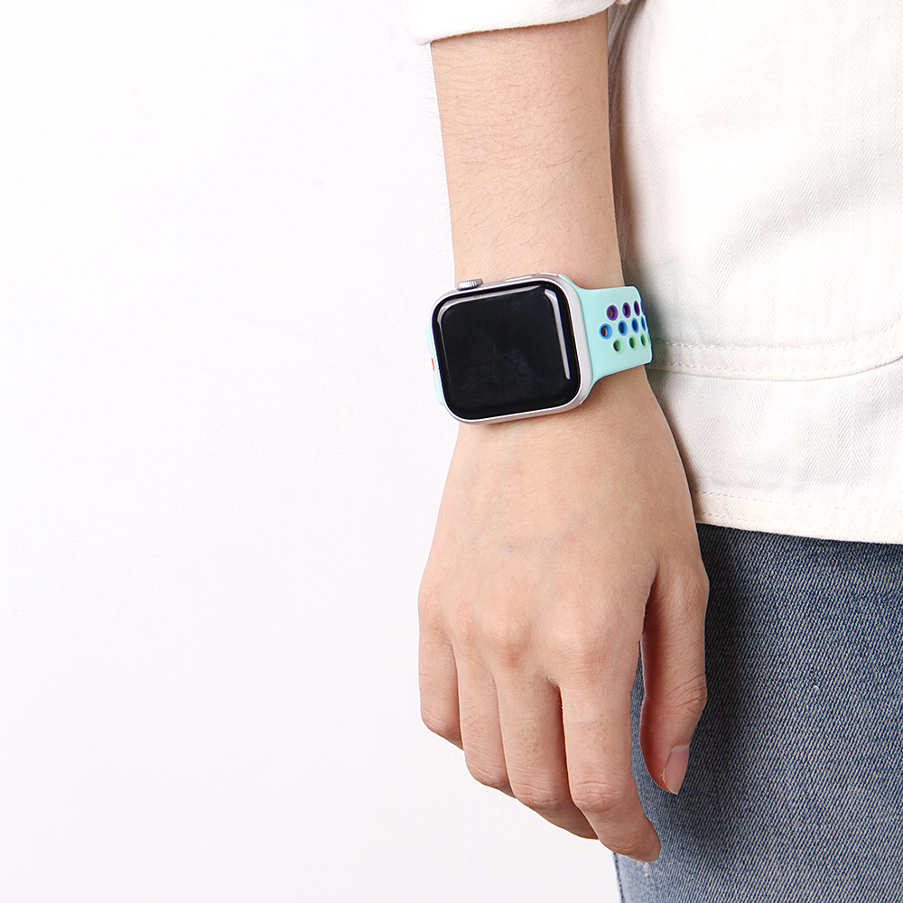 Apple Watch Double Sport Strap - Colourful Light Blue