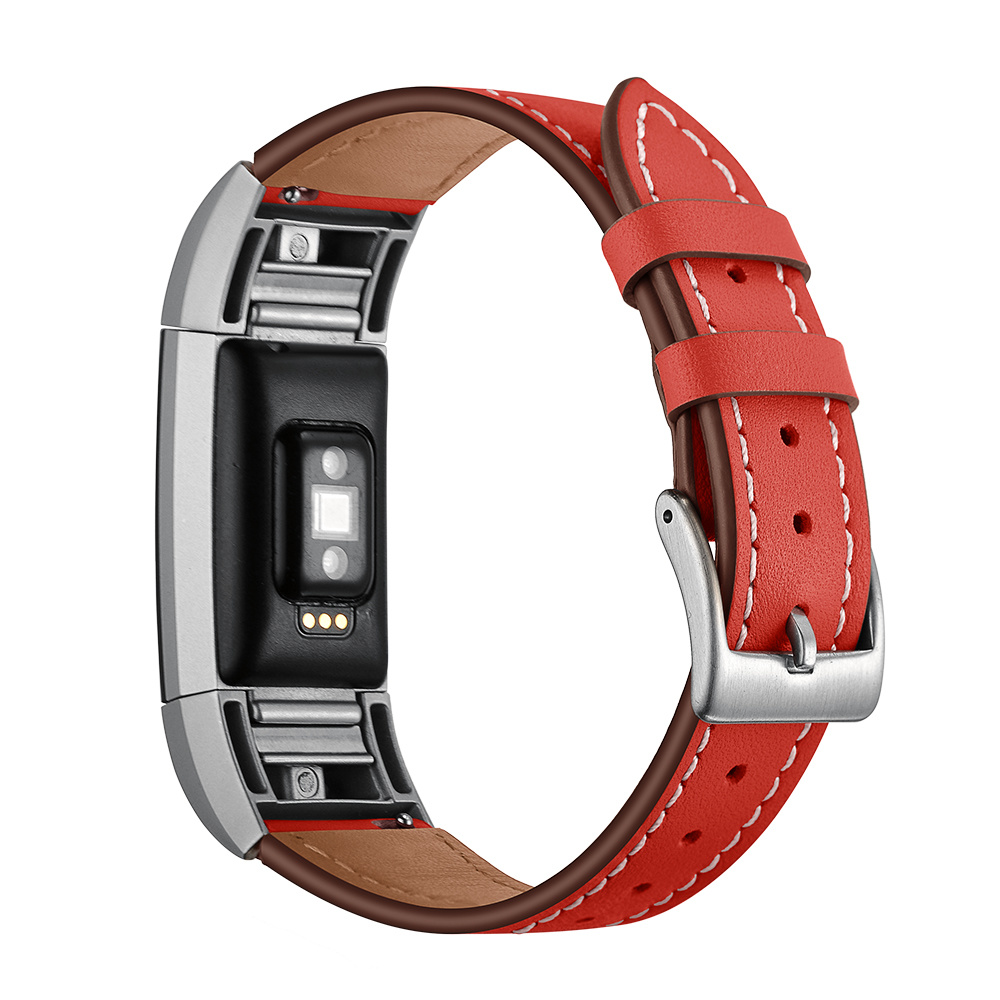 Fitbit Charge 2 Premium Leather Strap - Red
