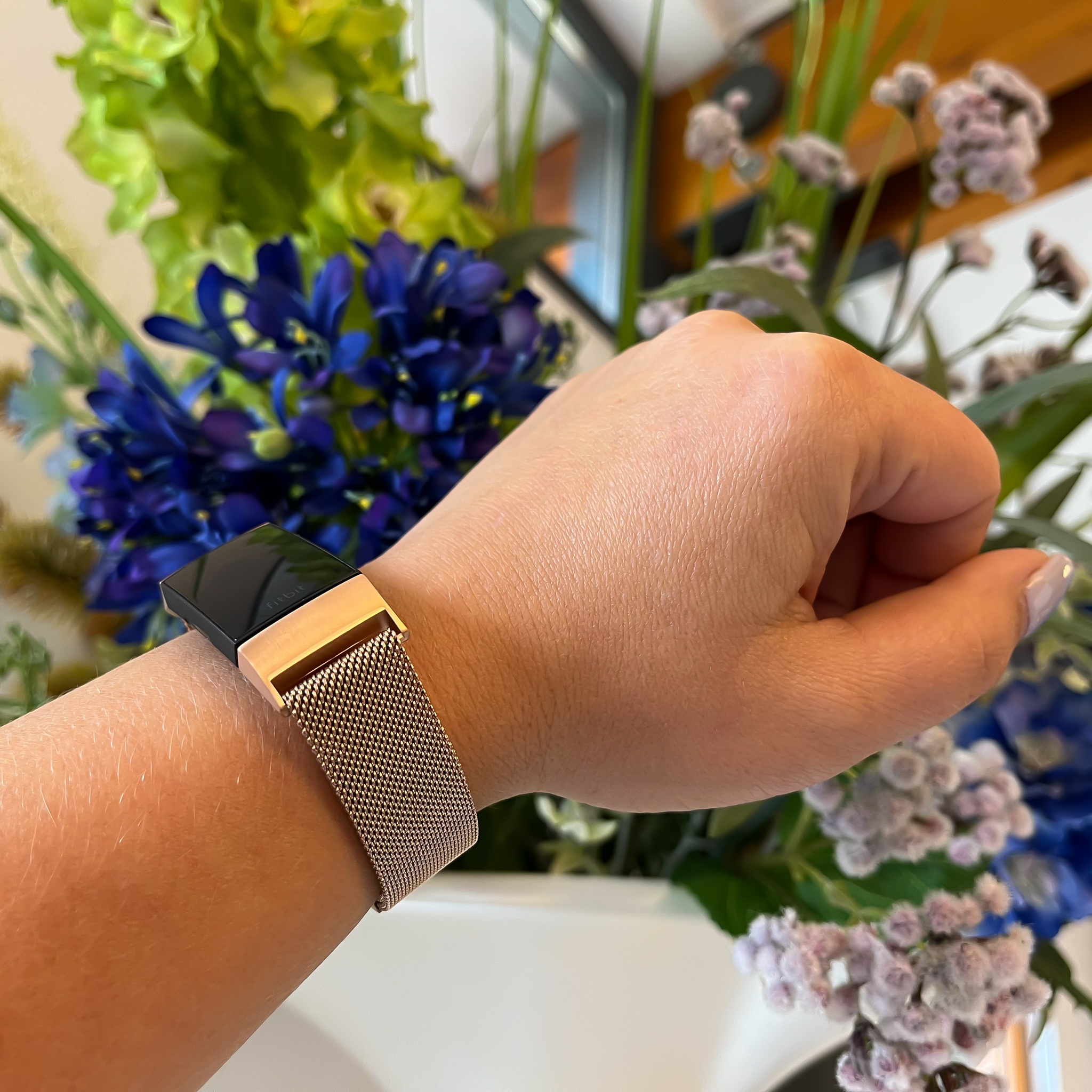 Fitbit Charge 3 &Amp; 4 Milanese Strap - Rose Gold