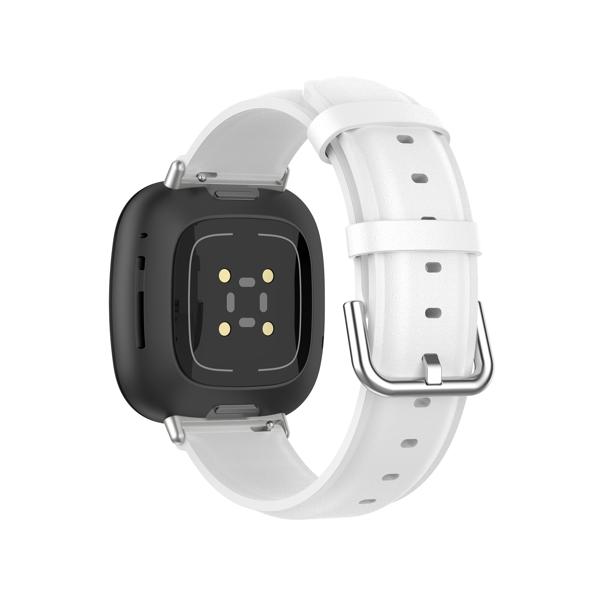 Fitbit Versa 3 / Sense Leather Strap - White