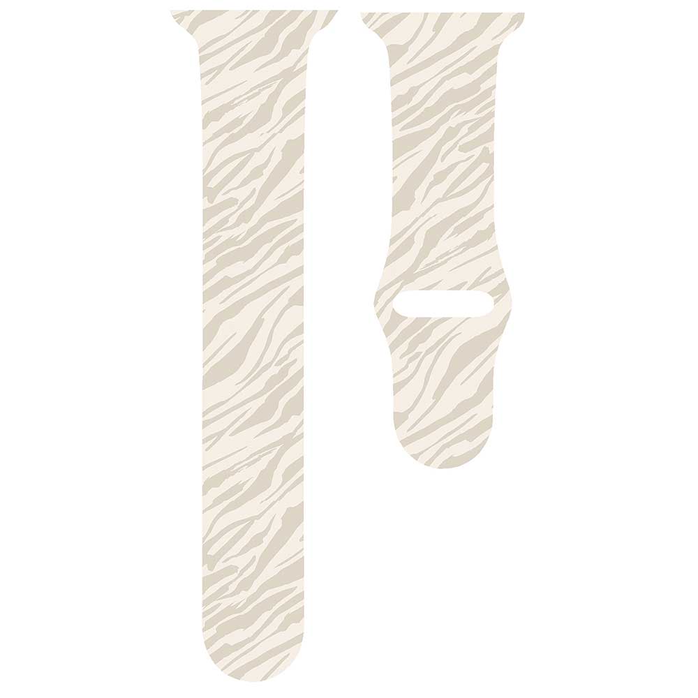 Apple Watch Print Sport Strap - Zebra Starlight
