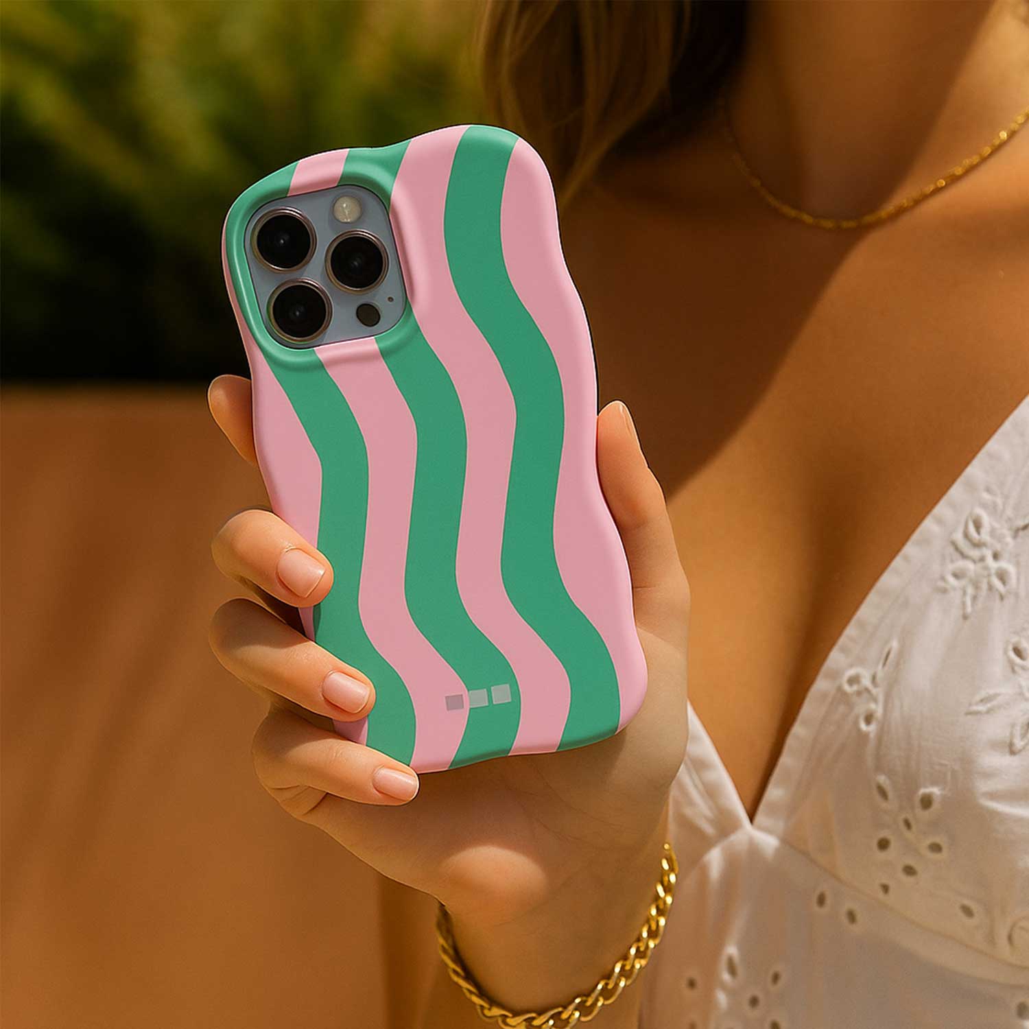 iPhone 15 Pro case Candy - green pink