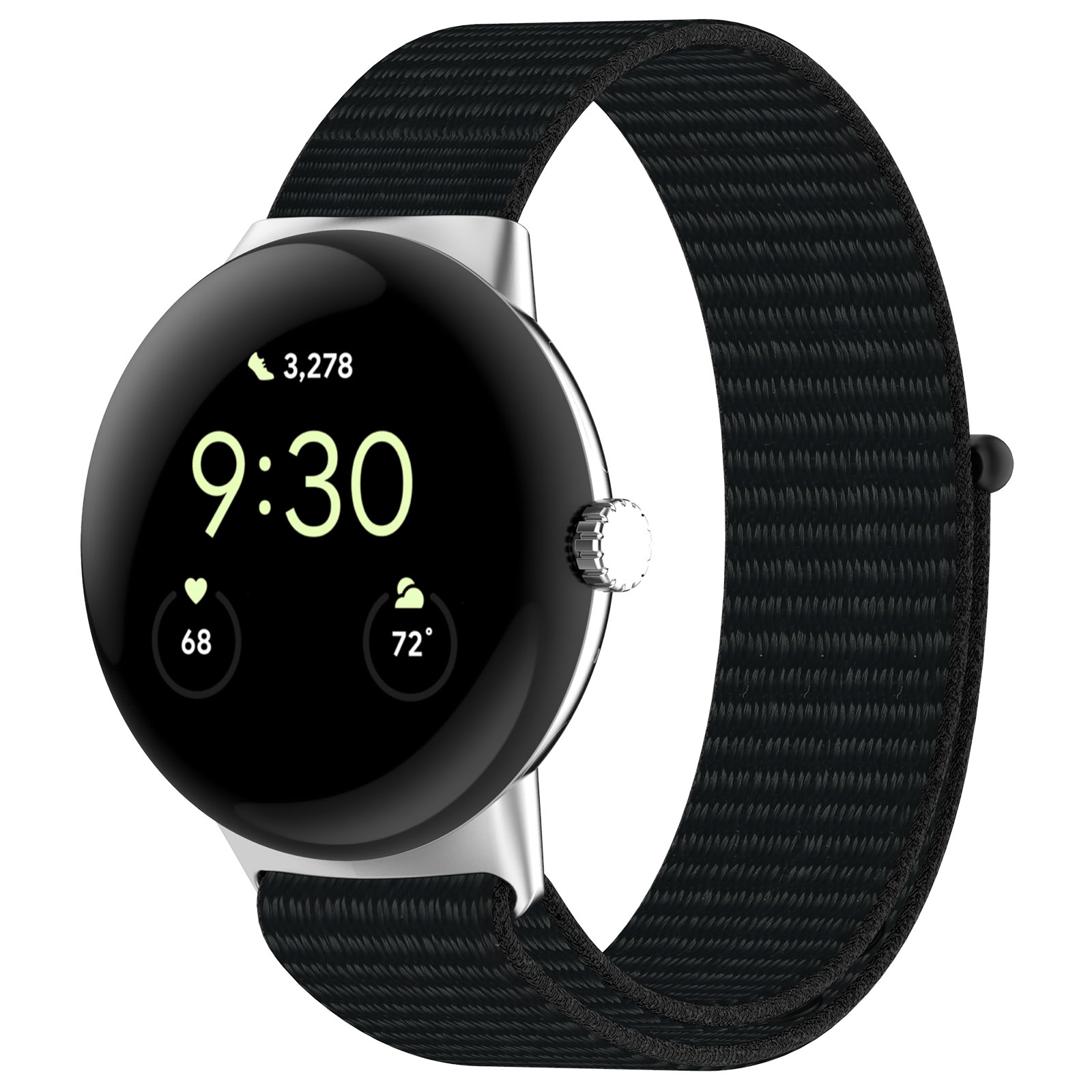 Google Pixel Watch Nylon Sport Strap - Black