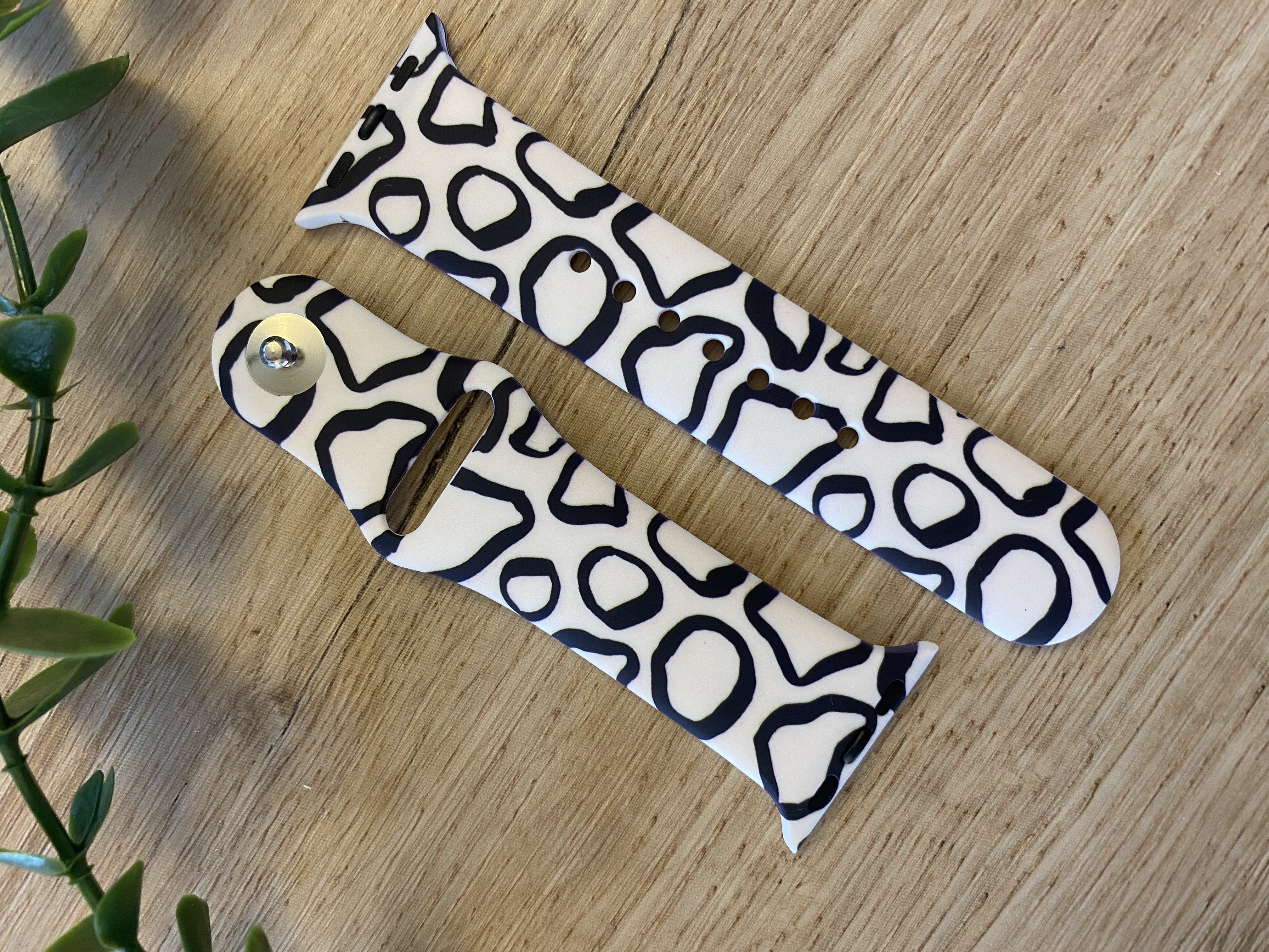 Apple Watch Print Sport Strap - Giraffe Beige