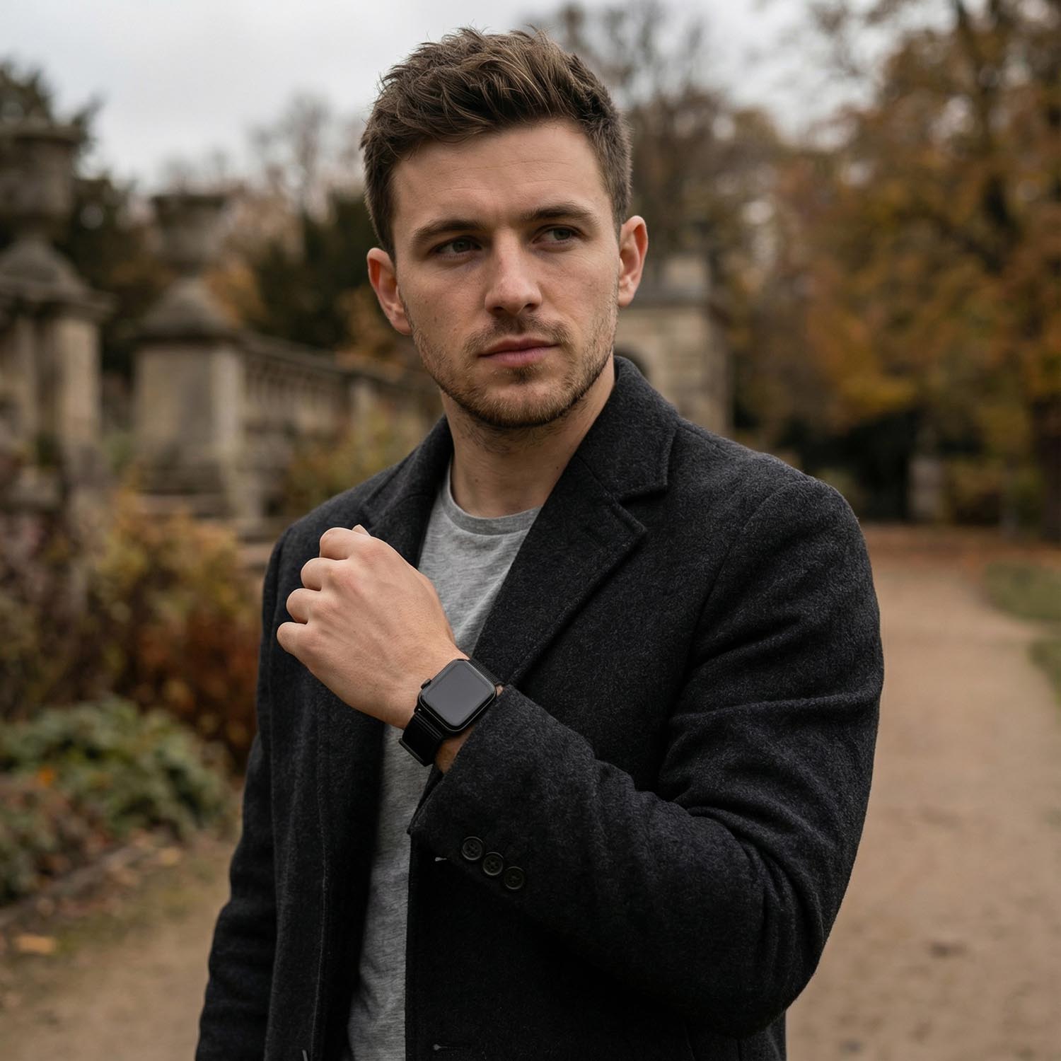 Apple Watch Nylon Sport Loop Strap - Dark Black