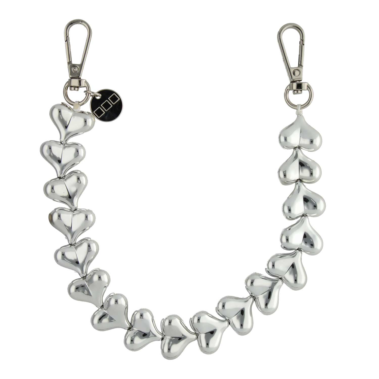 Phone lanyard Heart - silver - silver