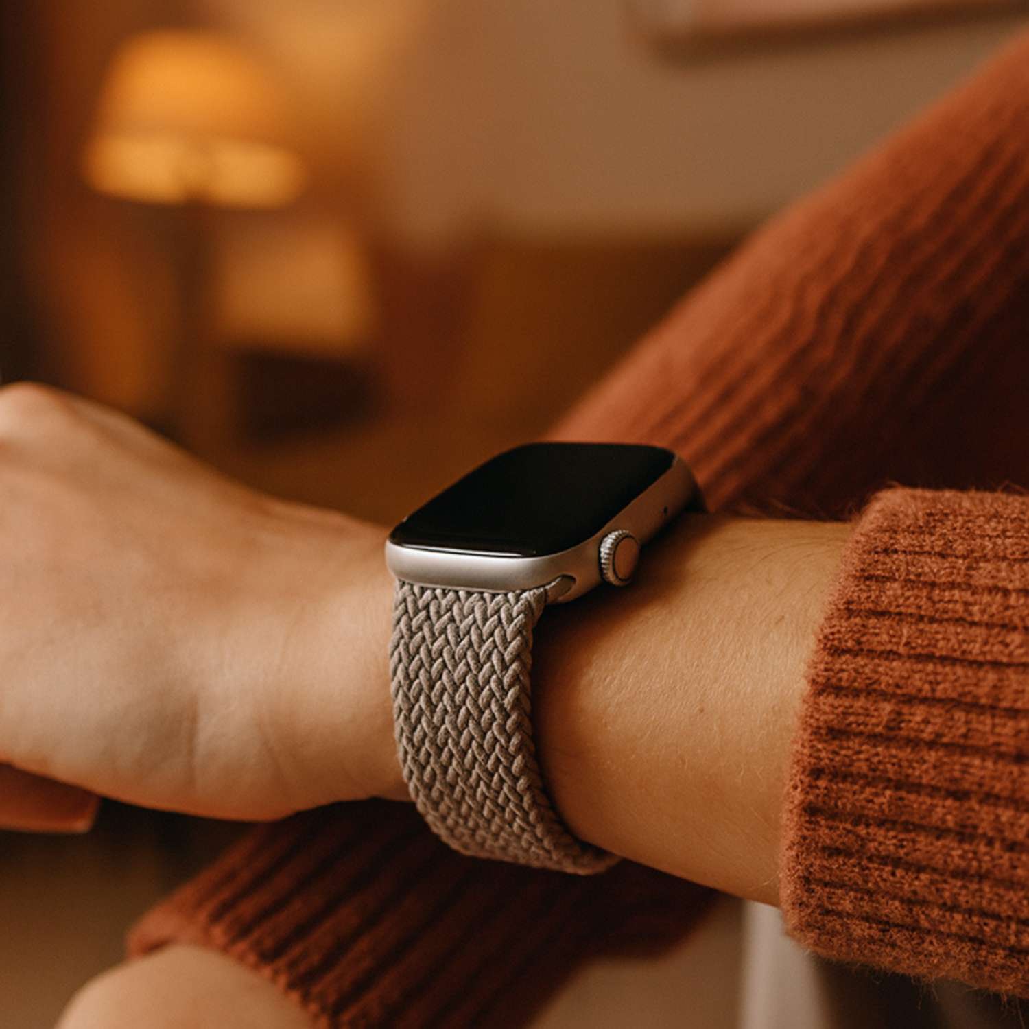 Apple Watch Nylon Braided Solo Loop Strap - Clay