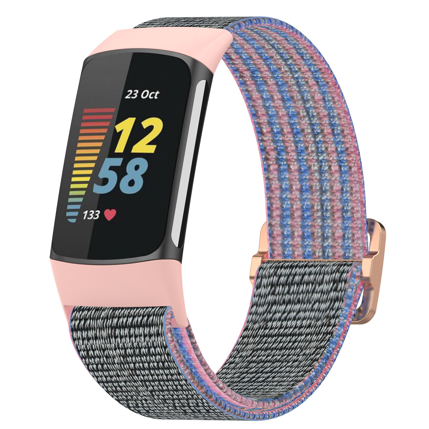 Fitbit Charge 5 Nylon Strap - Pink Sand