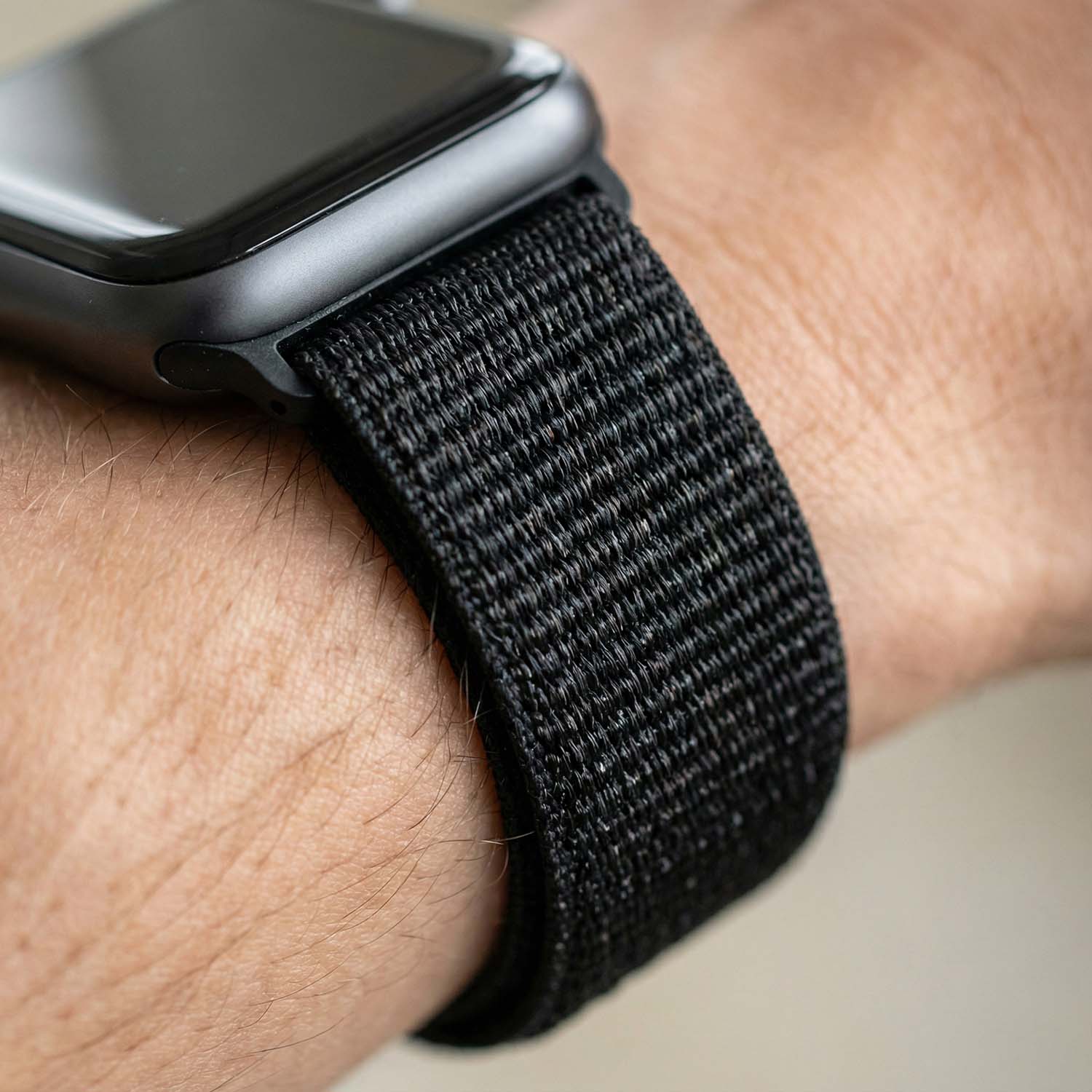 Apple Watch Nylon Sport Loop Strap - Dark Black