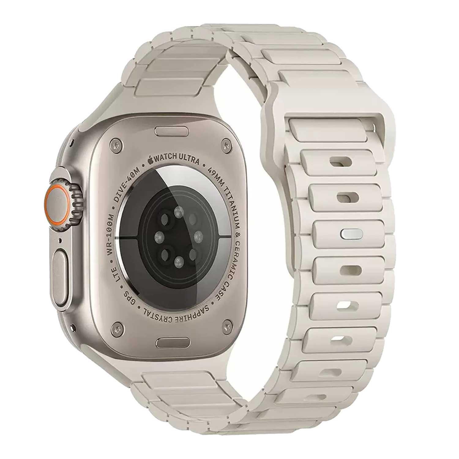 Apple Watch strap Raveo - silicone - starlight