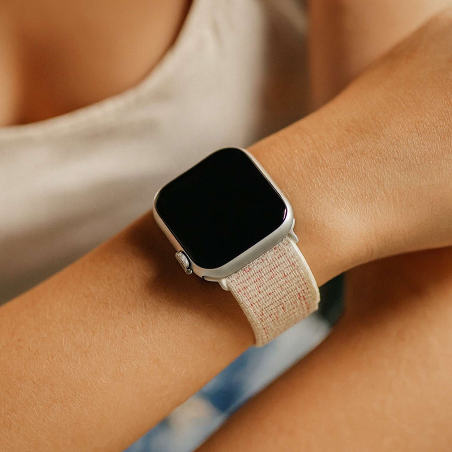 Apple Watch Nylon Sport Loop Strap - Starlight Colourful