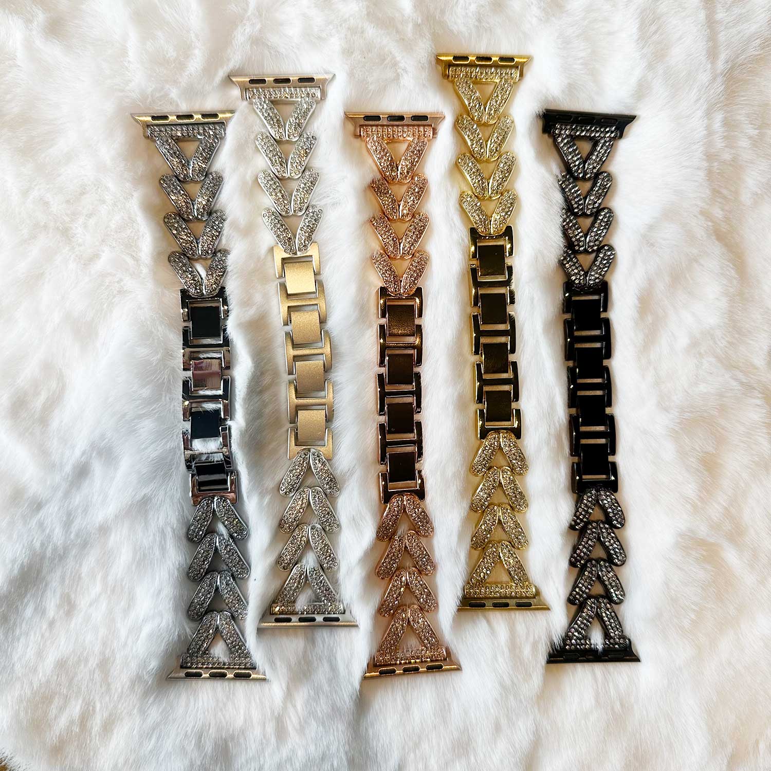Apple Watch Heart Steel Link Strap - Faye Gold