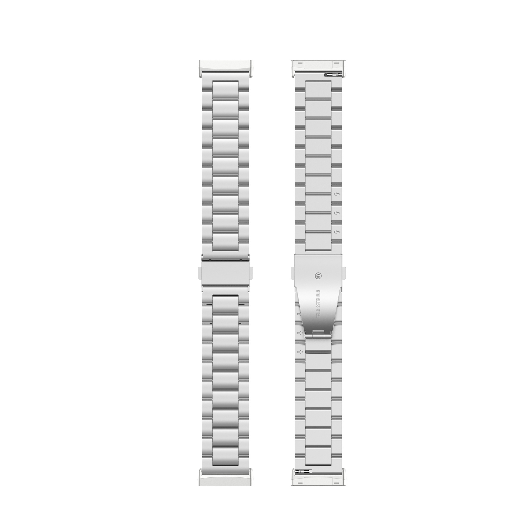 Fitbit Versa 3 / Sense Beads Steel Link Strap - Silver