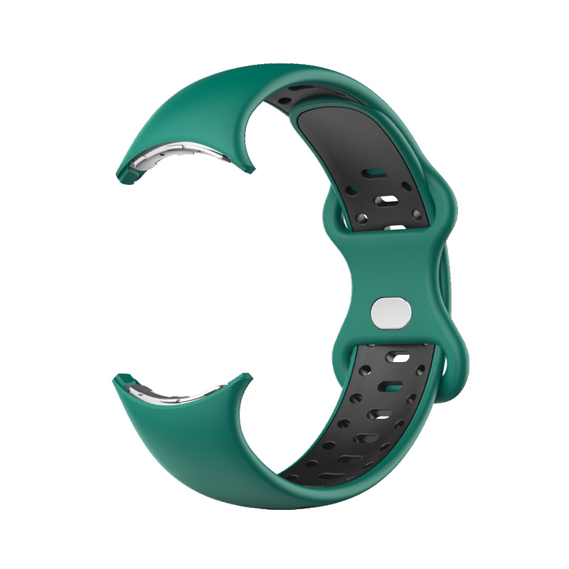 Google Pixel Watch Double Sport Strap - Green Black