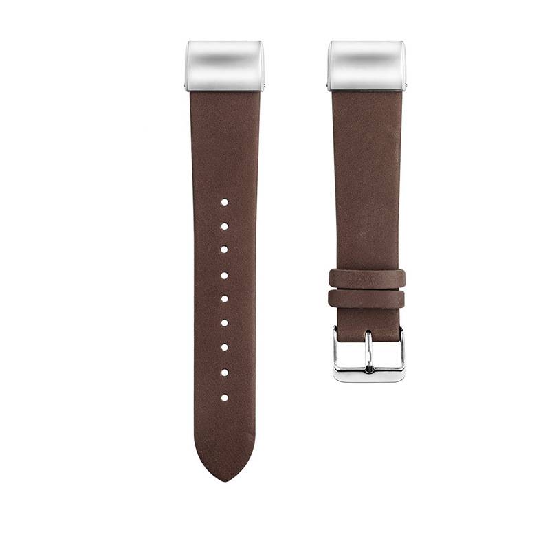 Fitbit Charge 2 Basic Leather Strap - Dark Brown