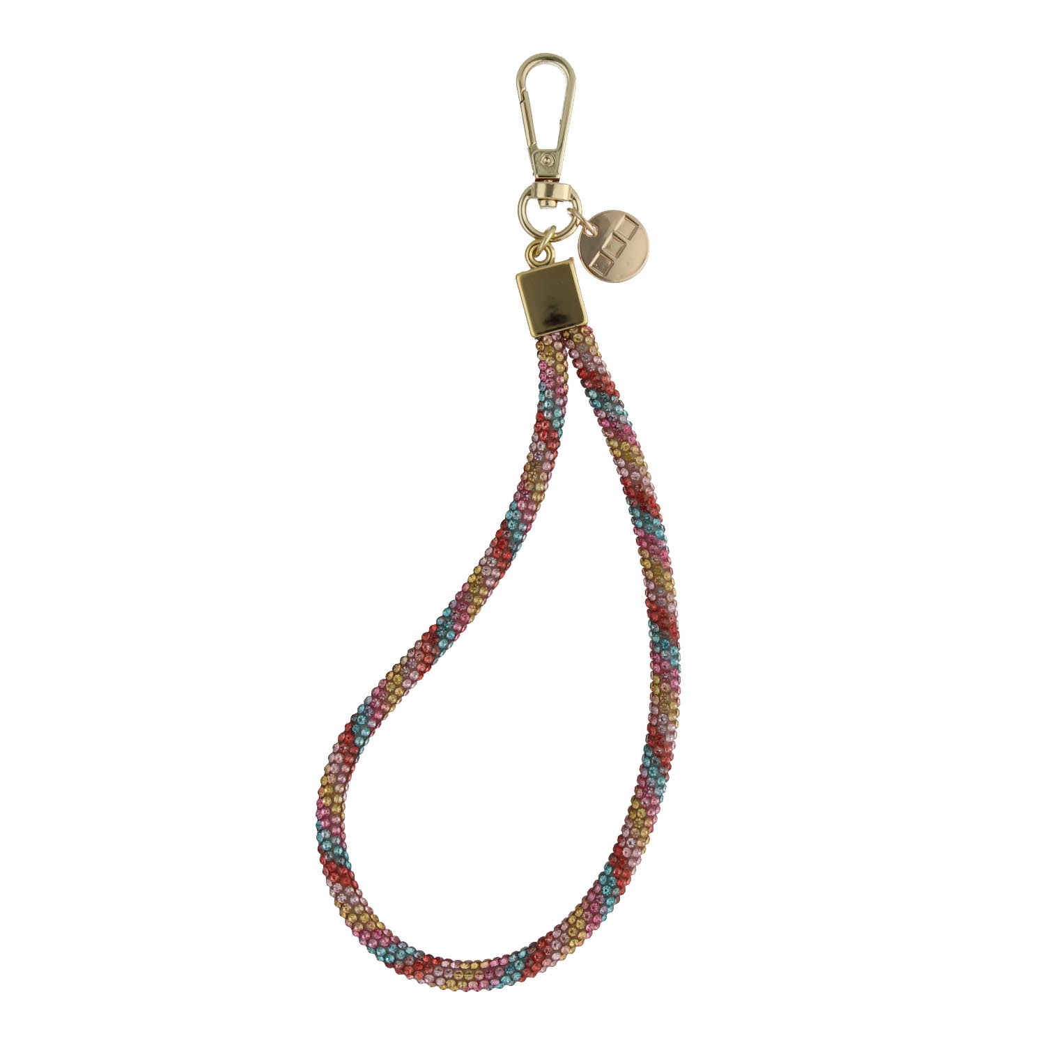Phone cord Diamond - multicoloured - gold