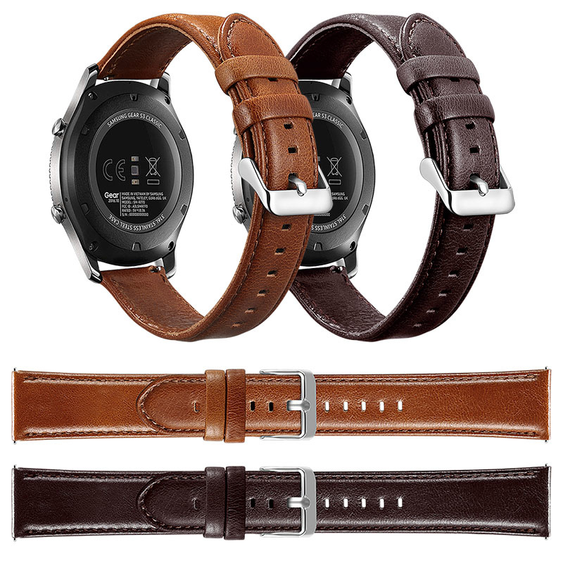 Huawei Watch Gt Genuine Leather Strap - Dark Brown