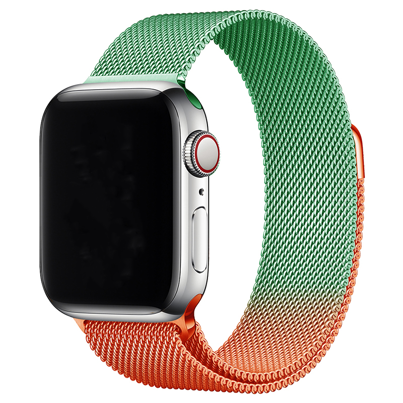 Apple Watch Milanese Strap - Green Orange