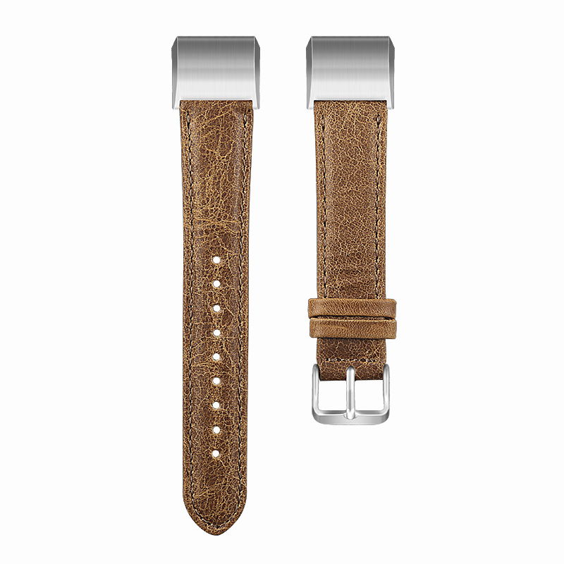 Fitbit Charge 2 Genuine Leather Strap - Light Brown