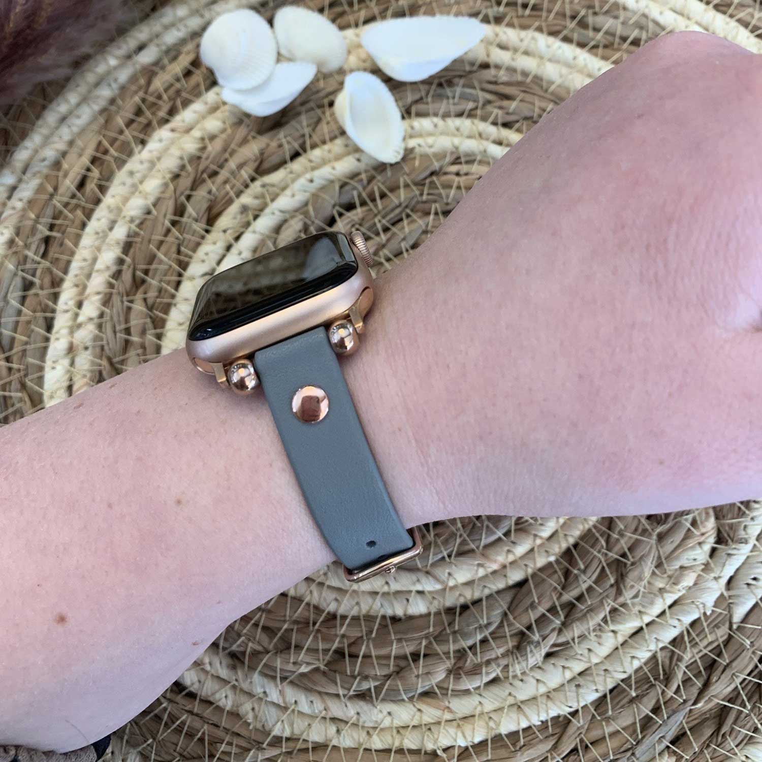 Apple Watch Leather Slim Strap - Blue