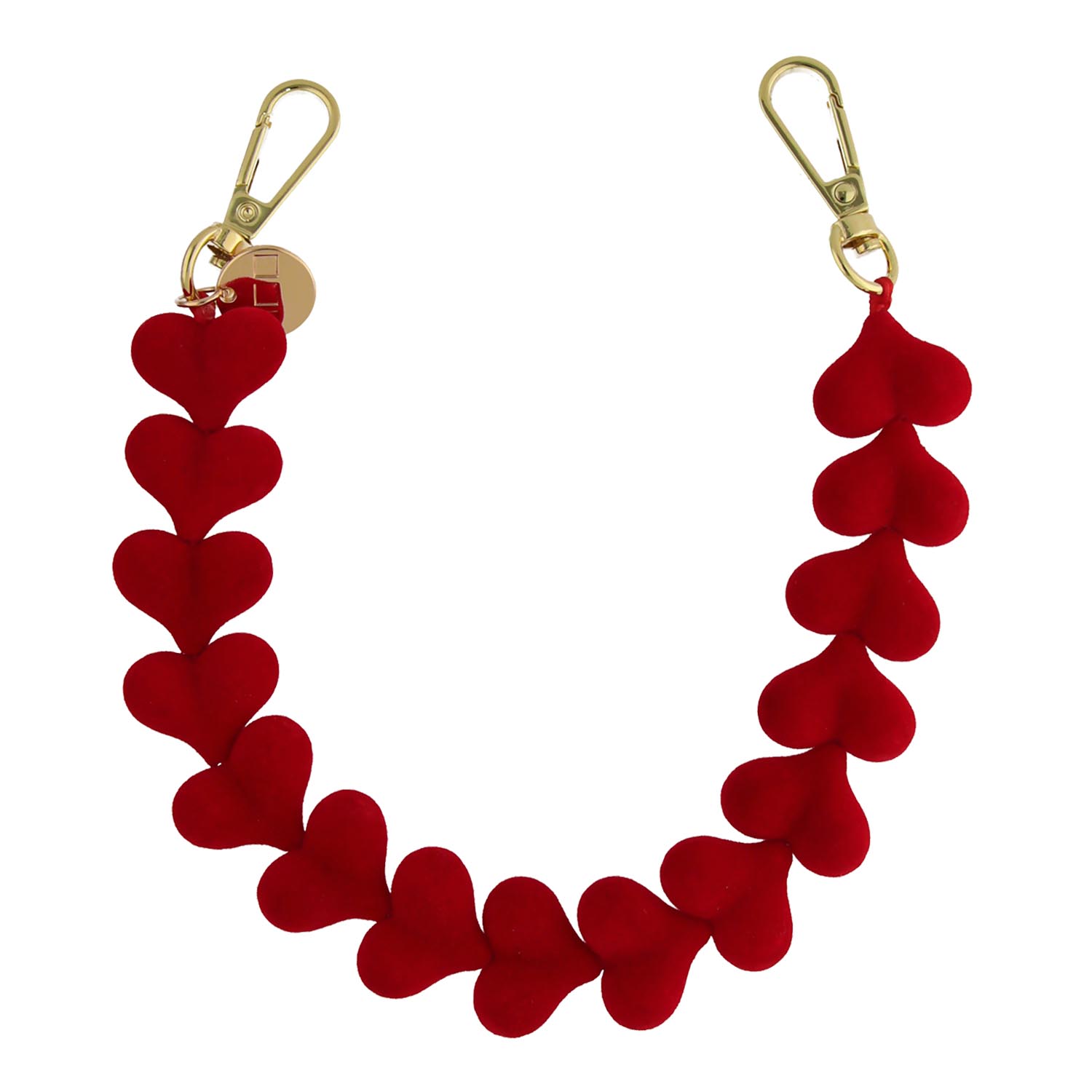 Telephone cord Fluwee - red - gold