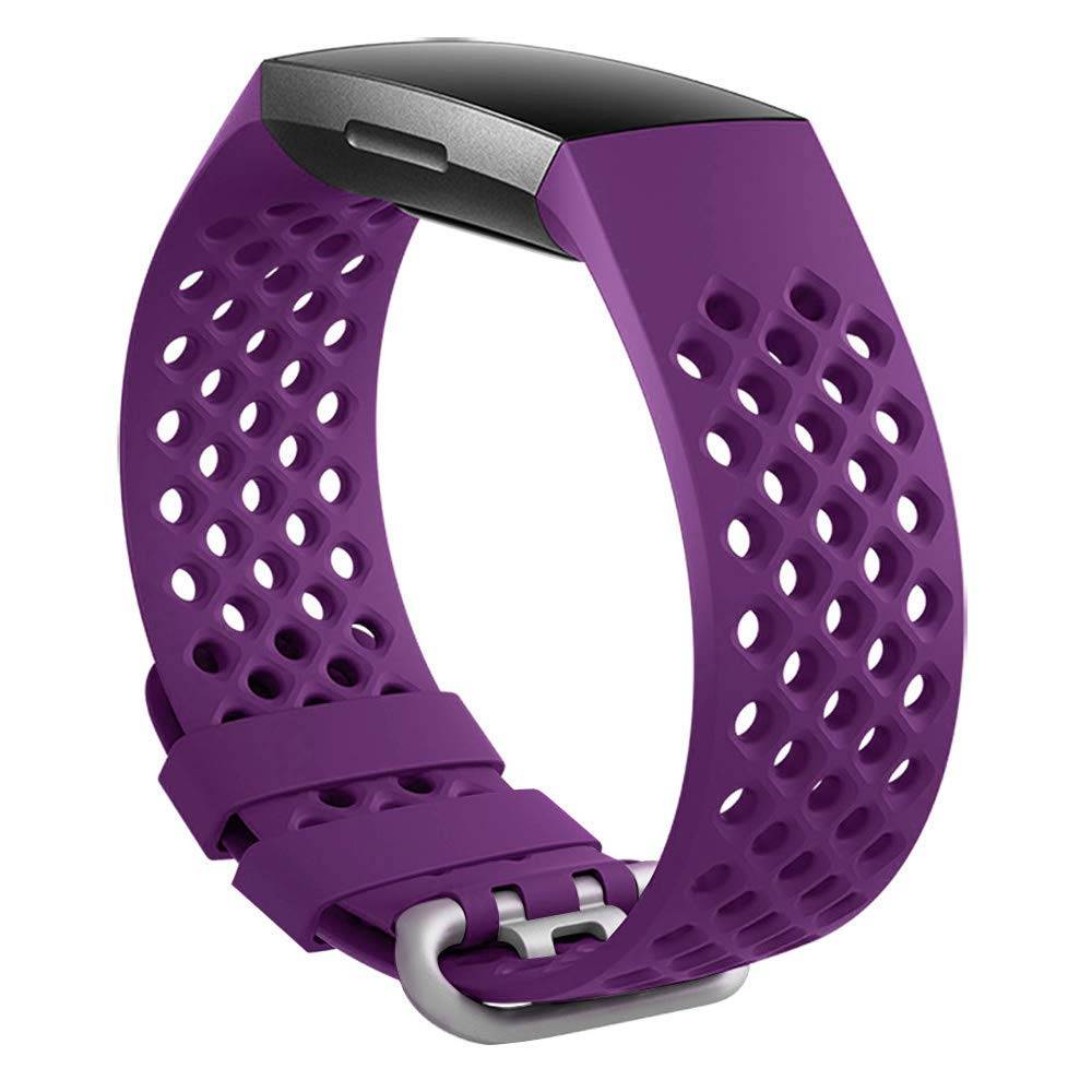 Fitbit Charge 3 &Amp; 4 Sport Point Strap - Dark Purple