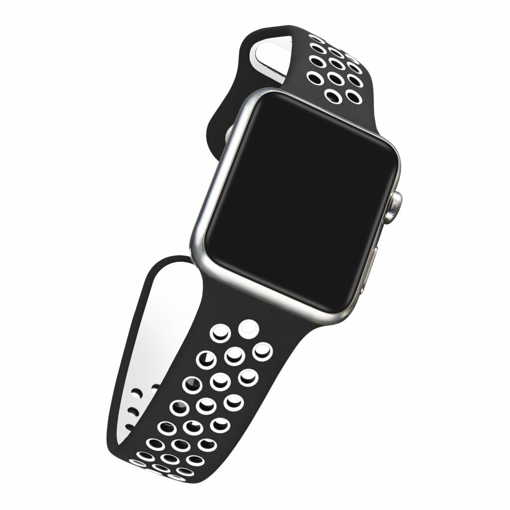 Apple Watch Double Sport Strap - Black And White