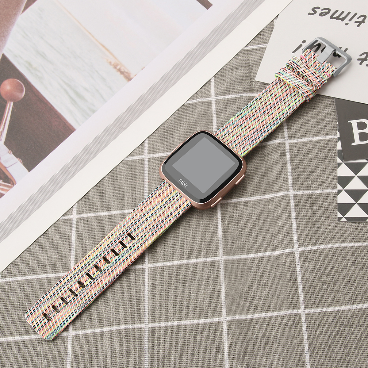 Fitbit Versa Nylon Buckle Strap - Colourful