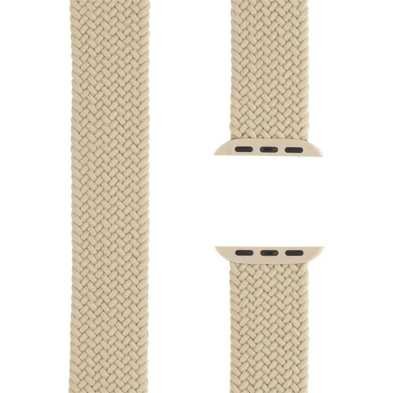 Apple Watch Nylon Braided Solo Loop Strap - Beige