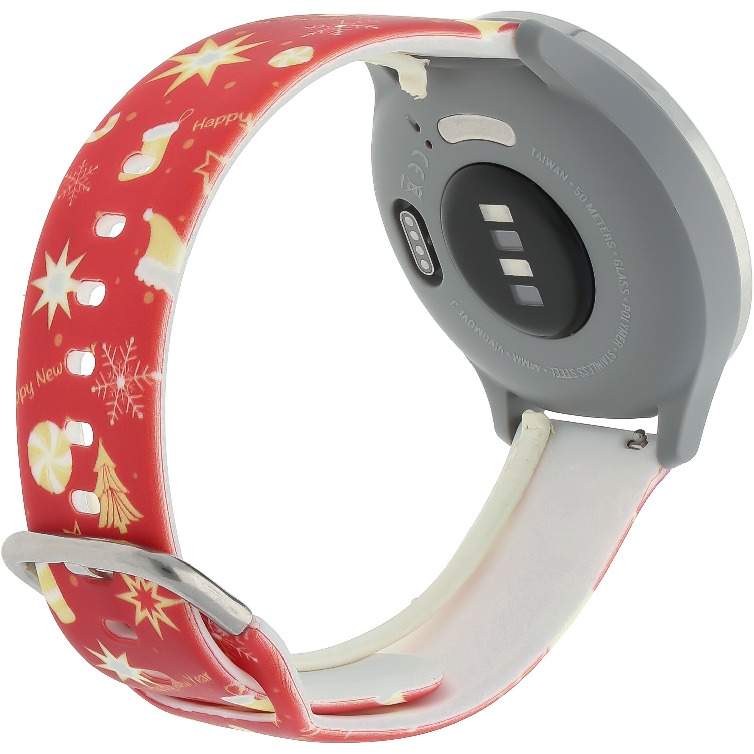 Samsung Galaxy Watch Print Sport Strap - Christmas Red