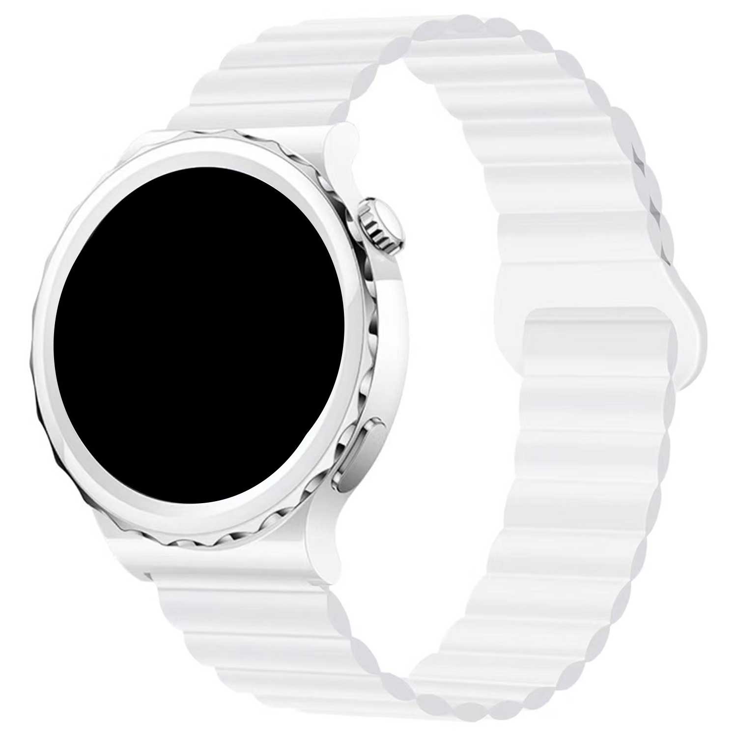 Samsung Galaxy Watch 6 Classic Magnetic Silicone Strap - White