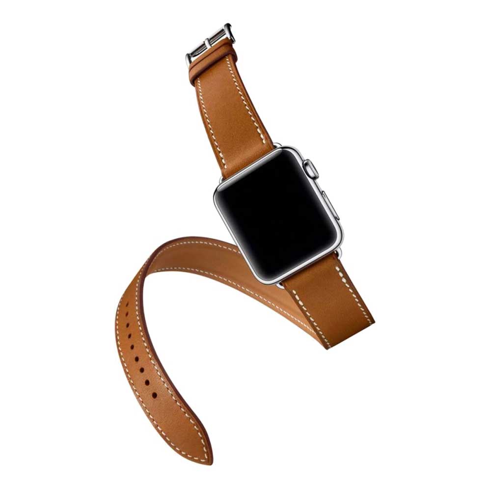 Apple Watch Leather Long Loop Strap - Brown