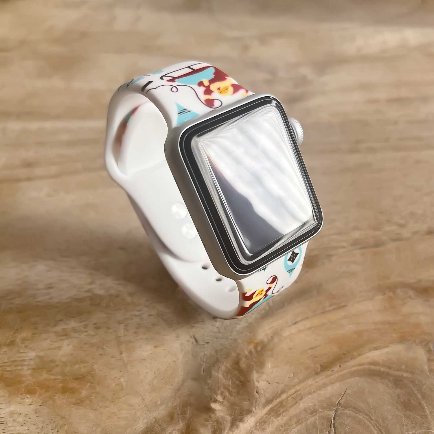 Apple Watch Print Sport Strap - Christmas White