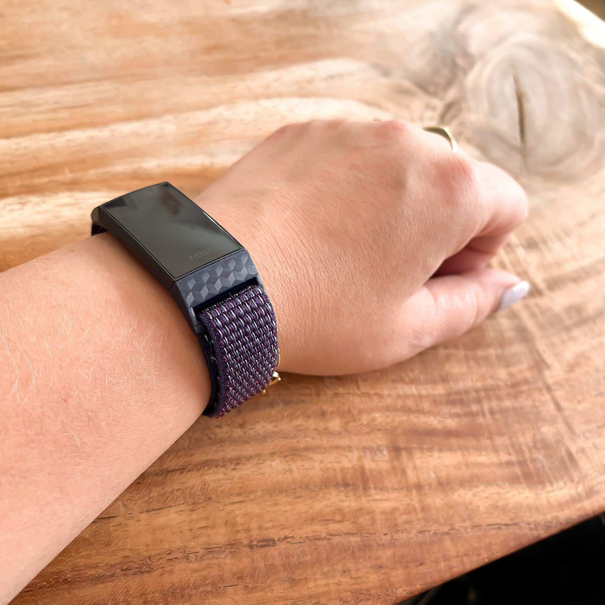 Fitbit Charge 3 &Amp; 4 Nylon Strap - Indigo