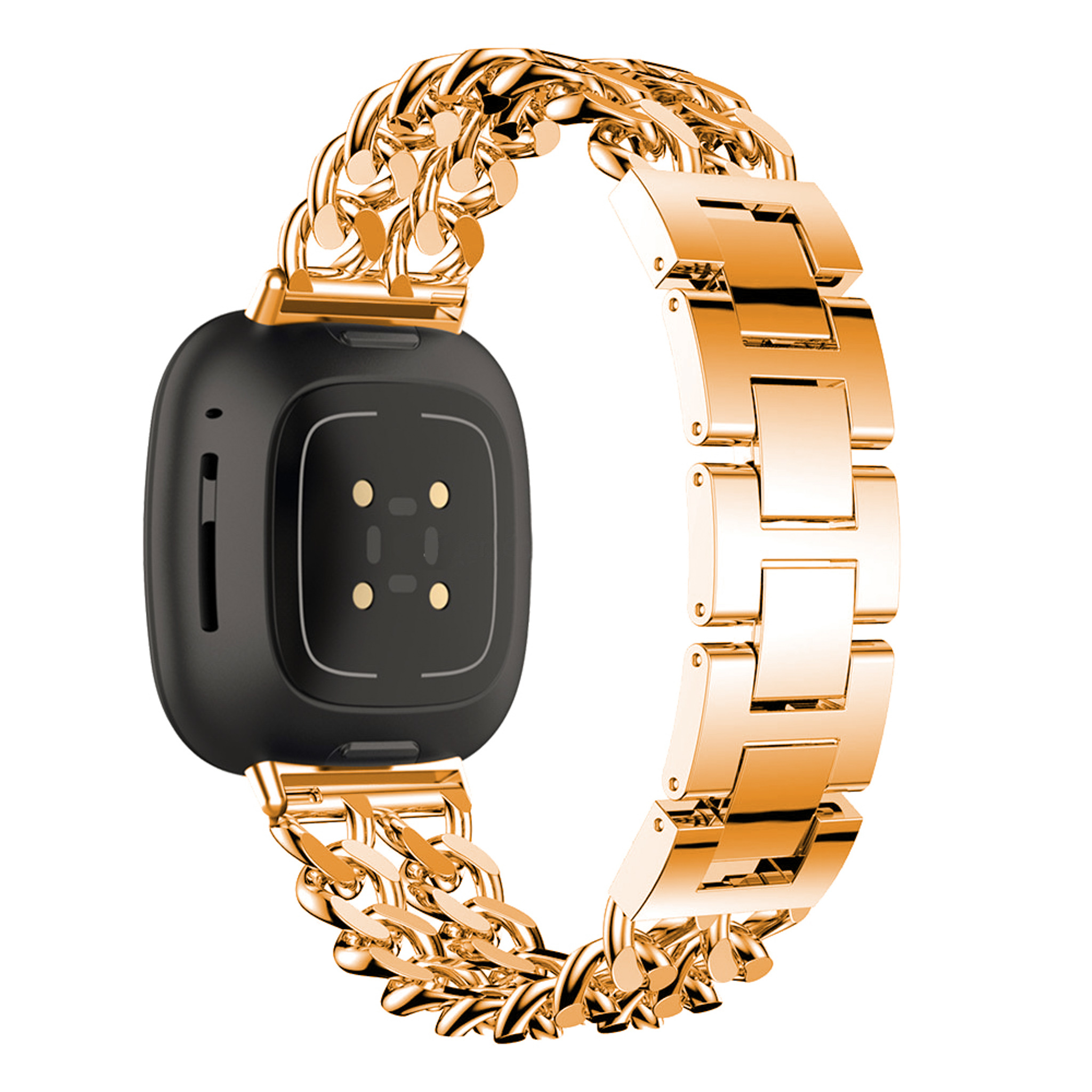 Fitbit Versa 3 / Sense Cowboy Steel Link Strap - Rose Gold