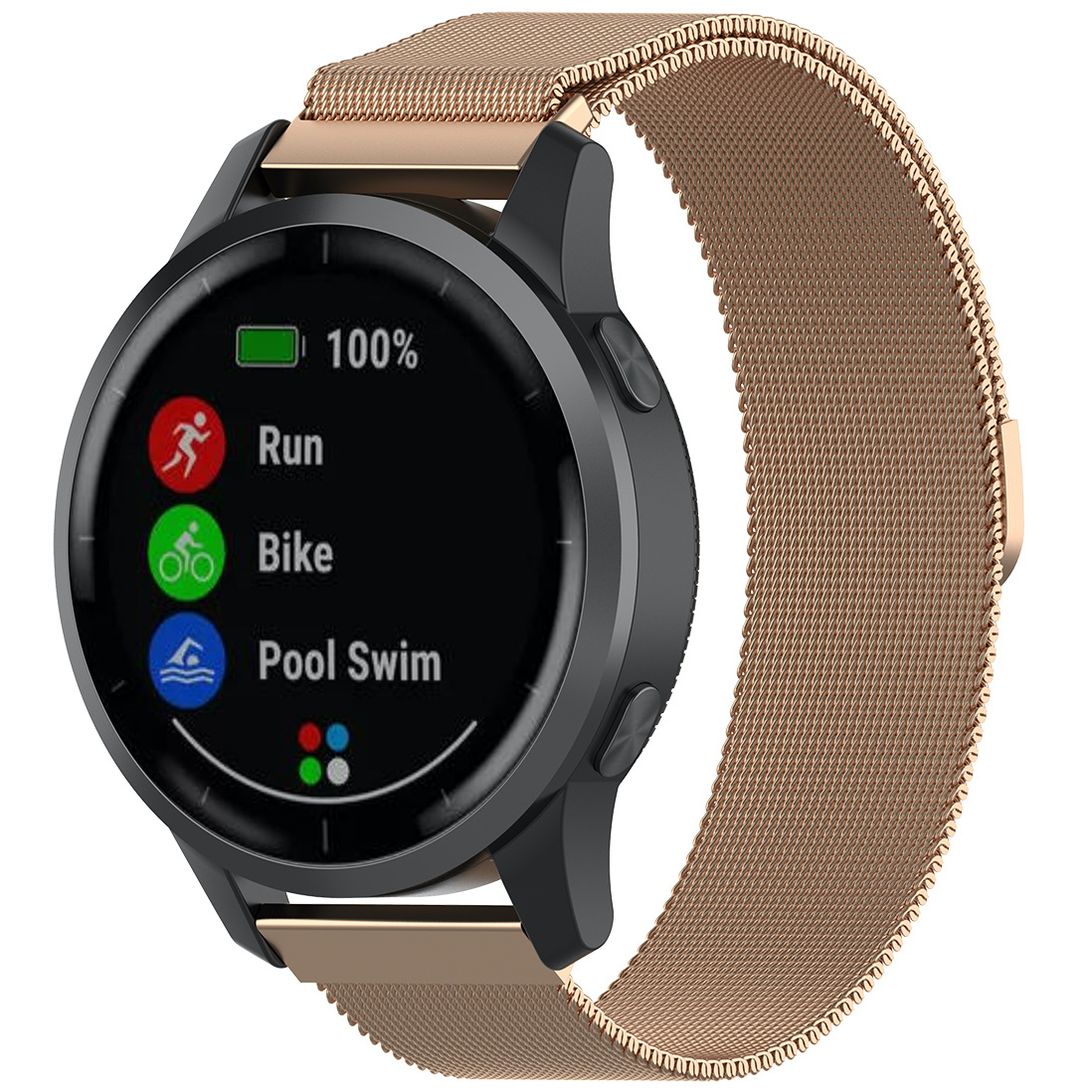 Garmin Vivoactive / Vivomove Milanese Strap - Rose Gold