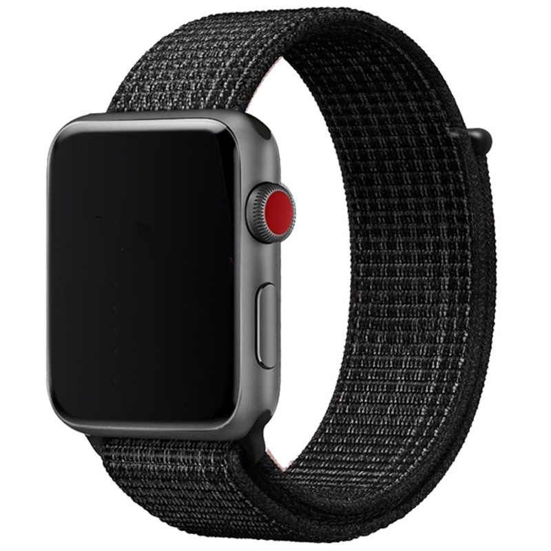 Apple Watch Nylon Sport Loop Strap - Reflector Black