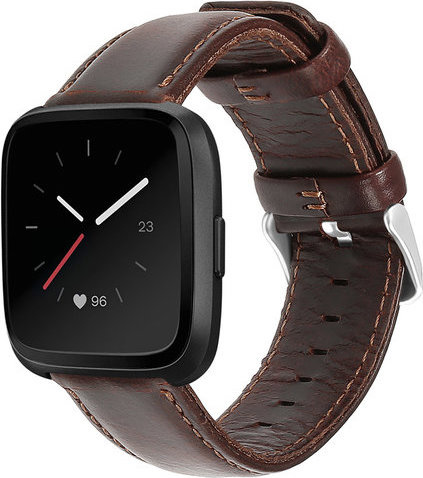 Fitbit Versa Genuine Leather Strap - Dark Brown