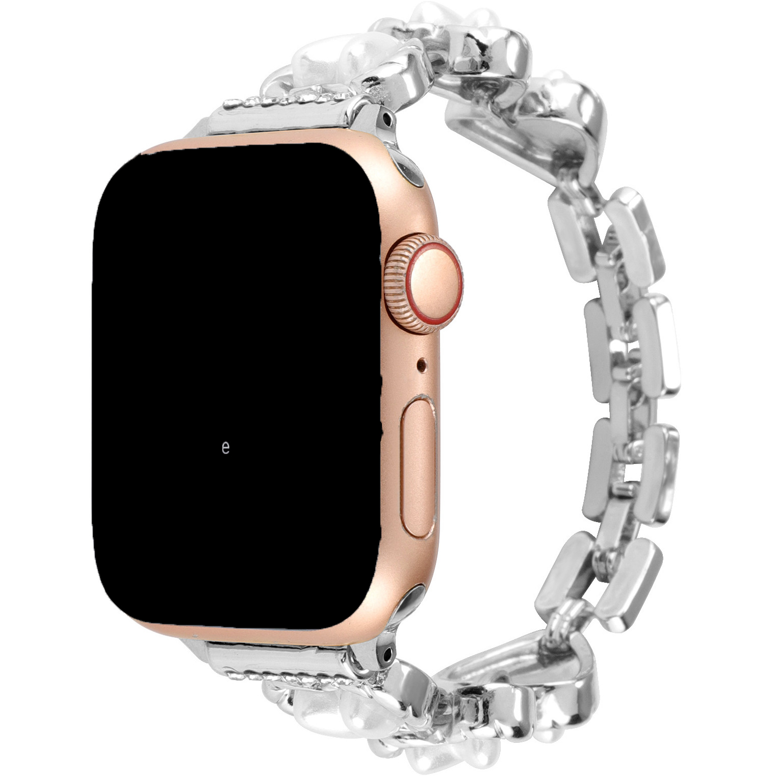 Apple Watch Heart Steel Link Strap - Demi Silver