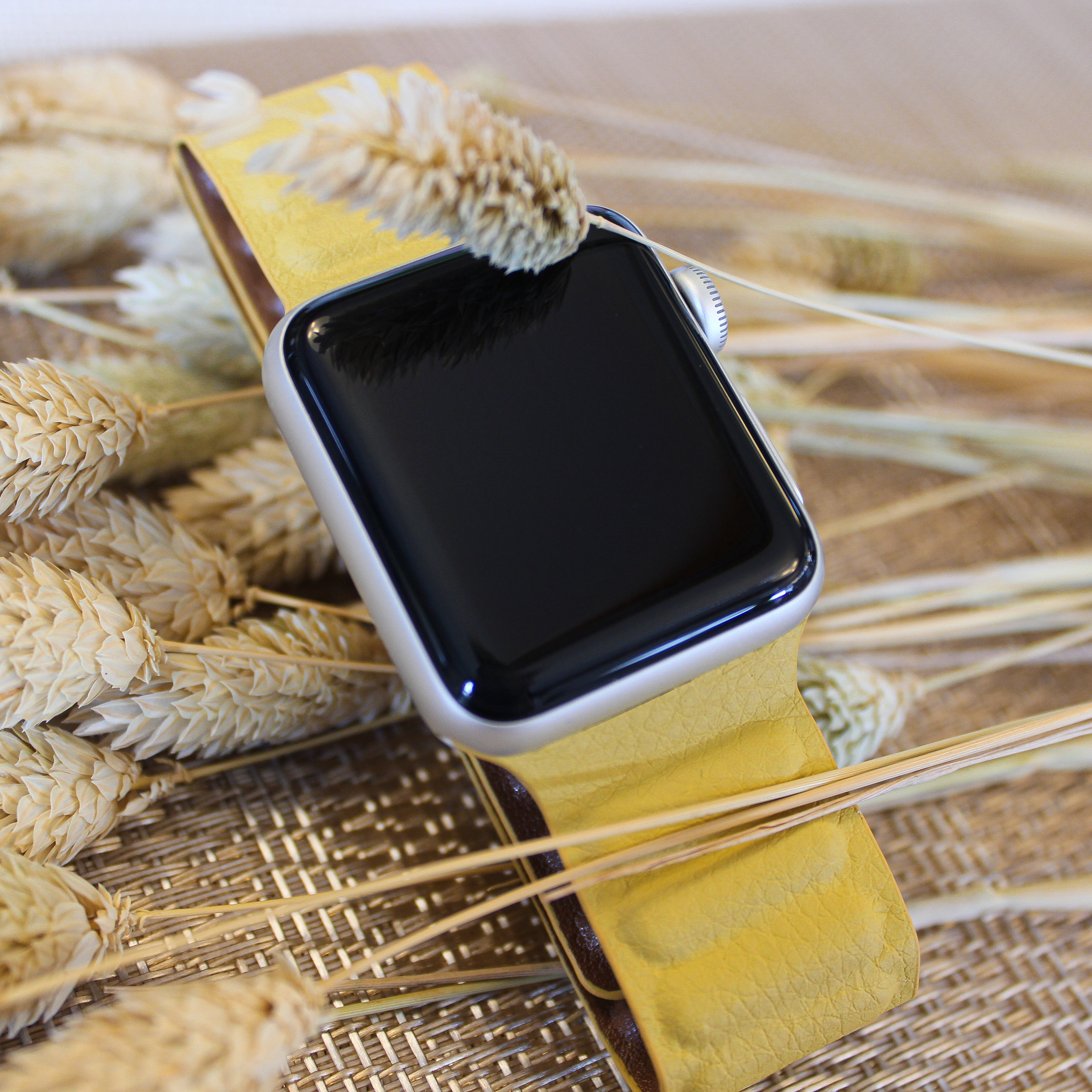 Apple Watch Leather Solo Strap - Yellow
