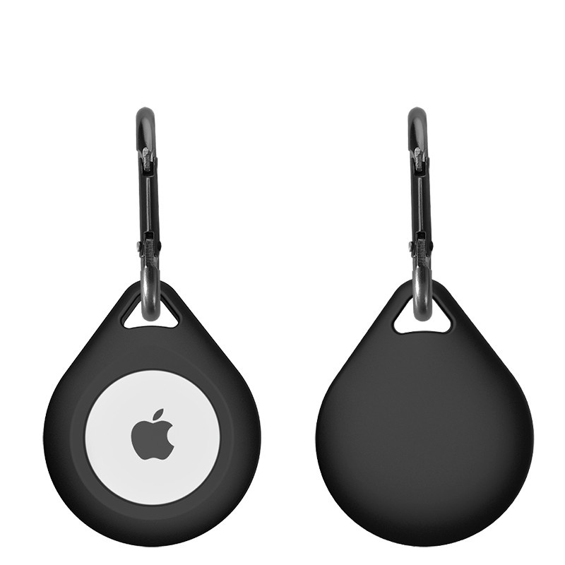 Airtag Silicone Drop Key Ring - Black