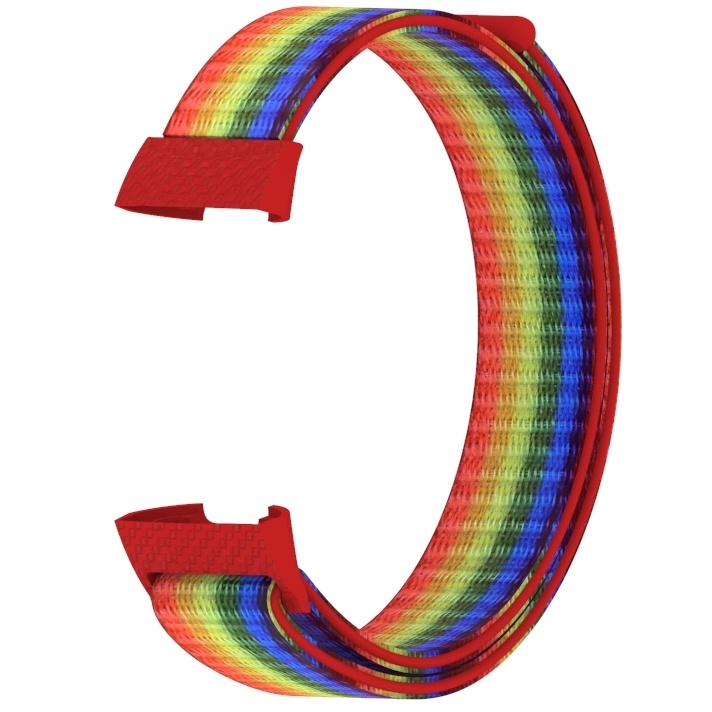 Fitbit Charge 3 &Amp; 4 Nylon Strap - Rainbow