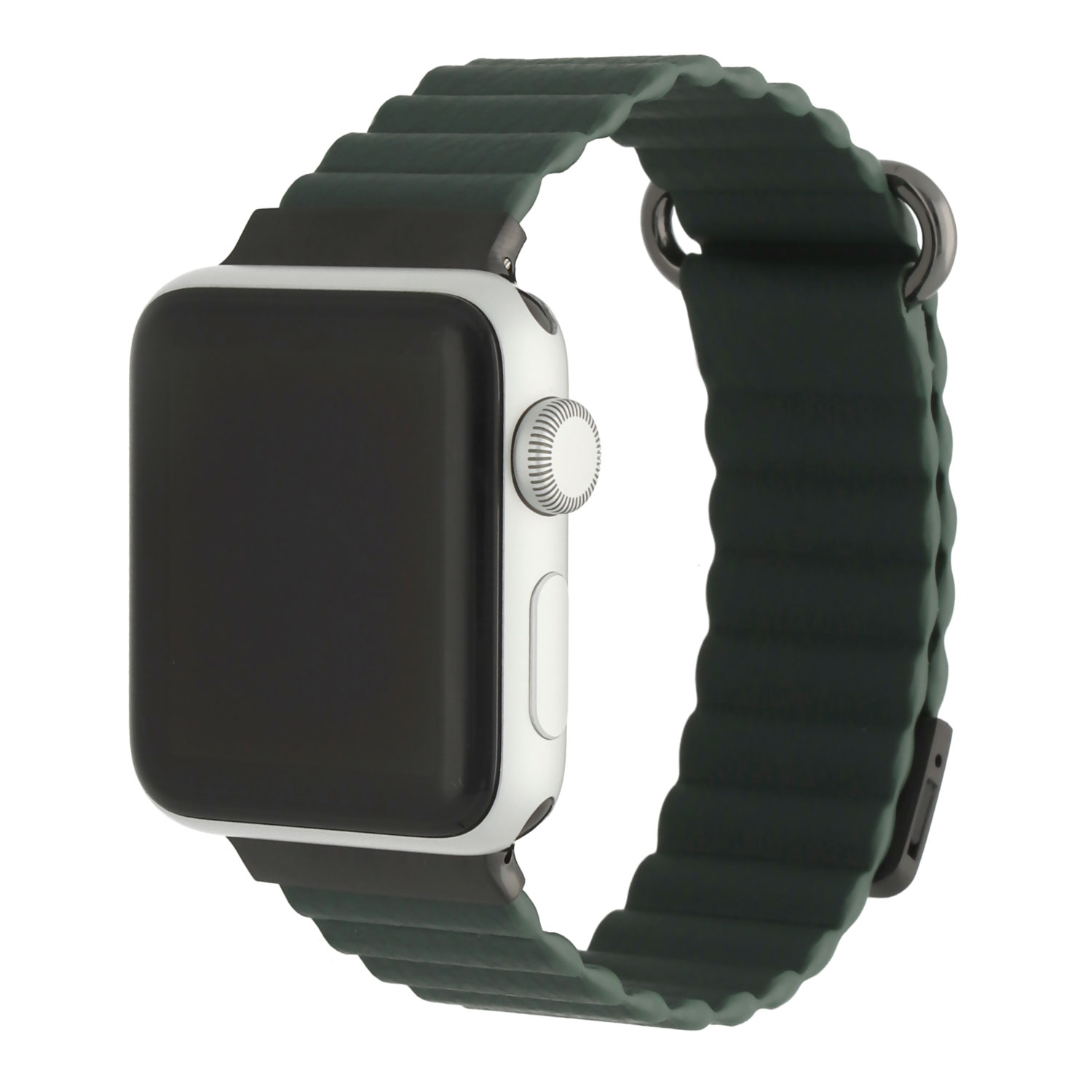 Apple Watch leren magneet Magna band - groen - 7440850315399 - 123watches