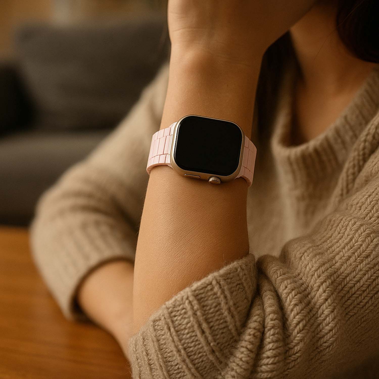 Apple Watch strap Zyro - silicone - light pink