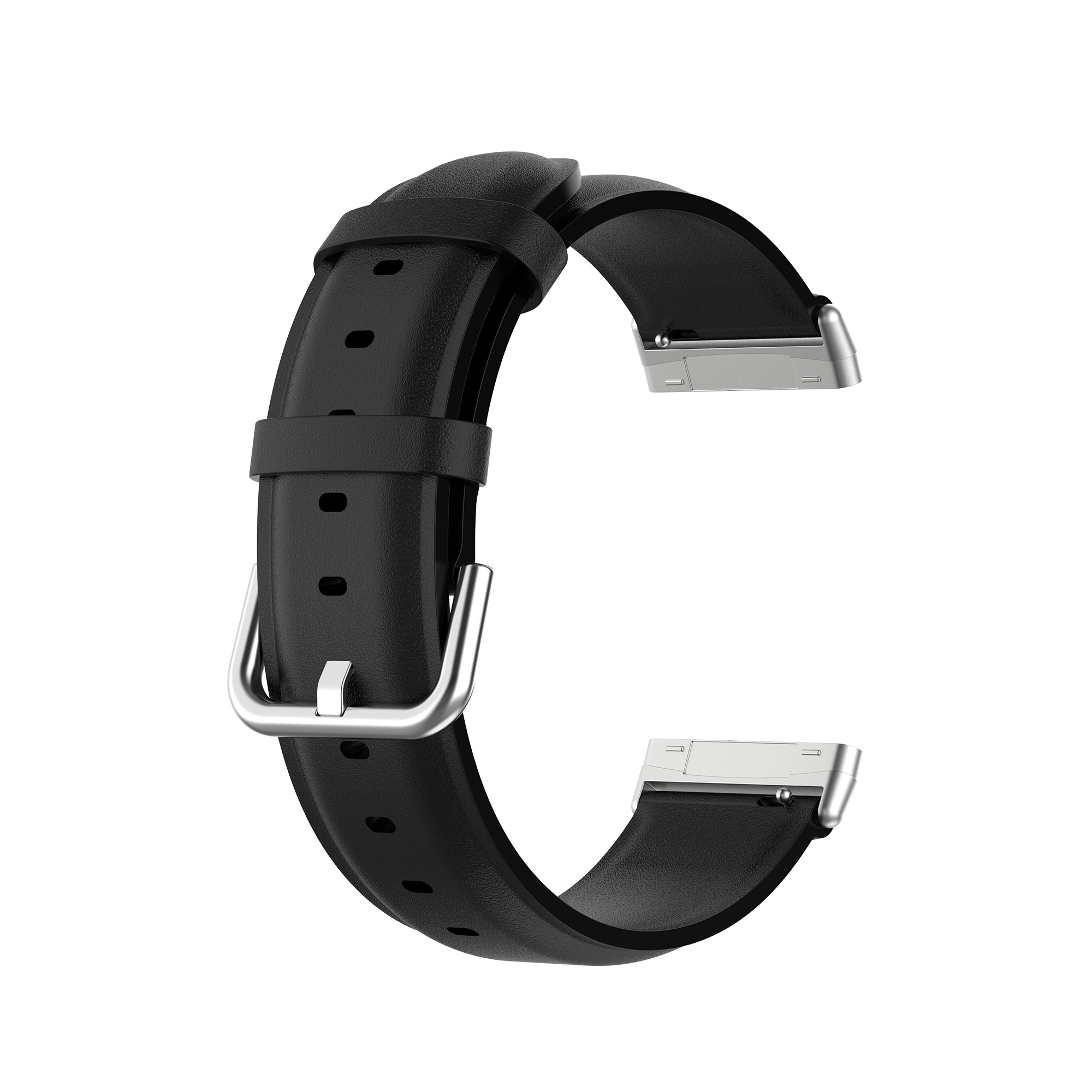 Fitbit Versa 3 / Sense Leather Strap - Black